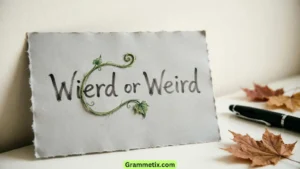 Wierd or Weird