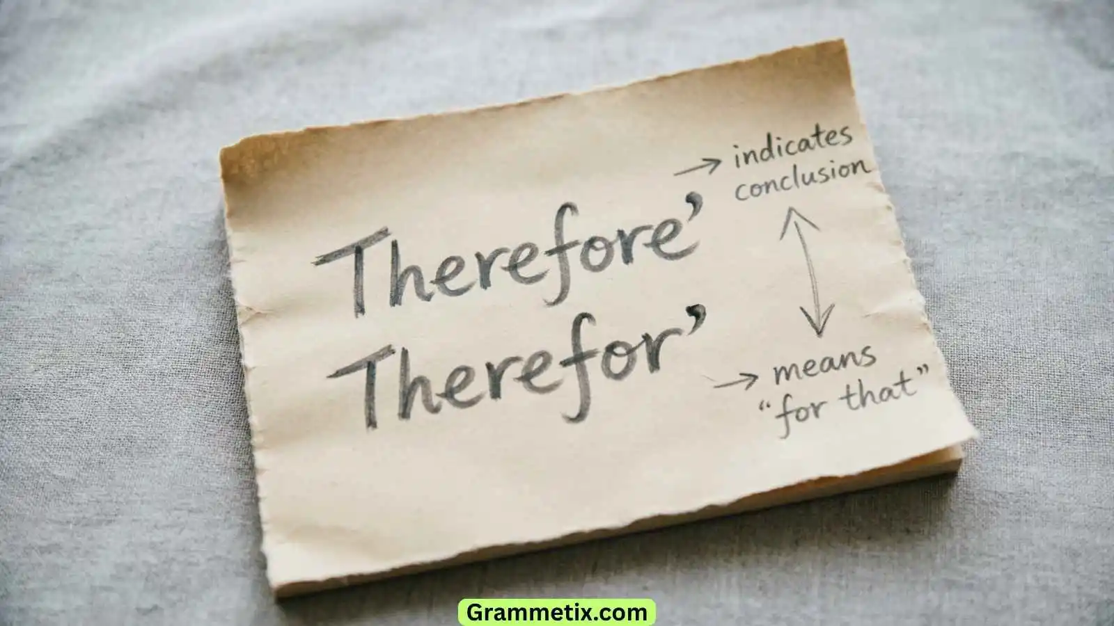 Therefore or Therefor