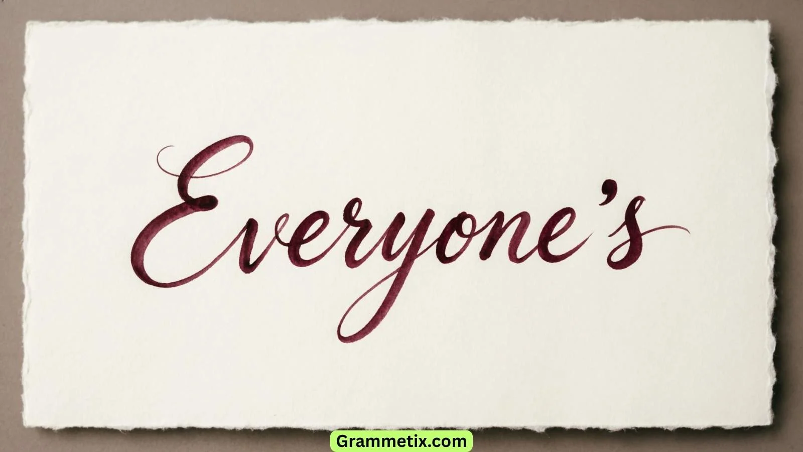 Everyones or Everyone's