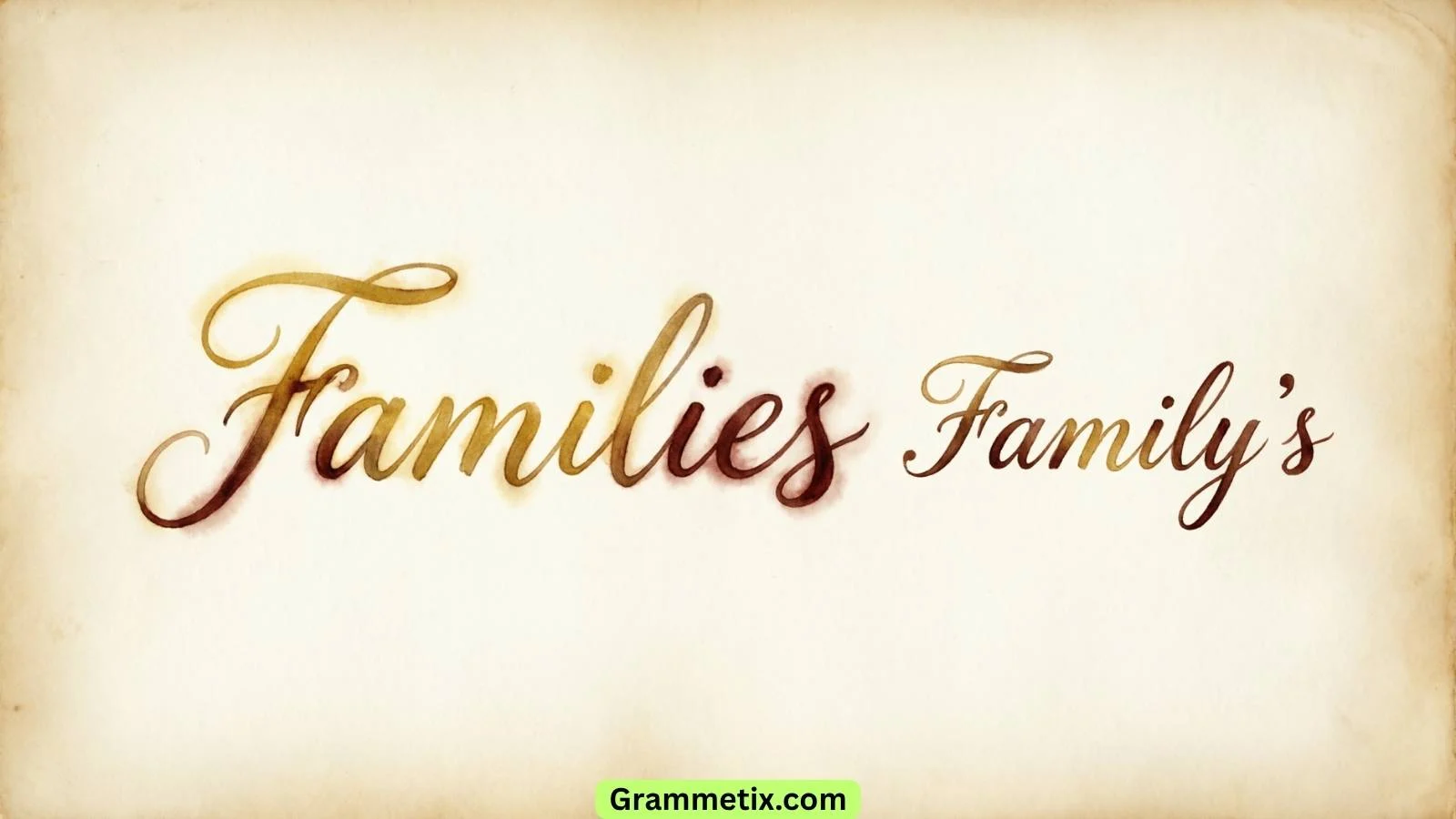 Families or Family's