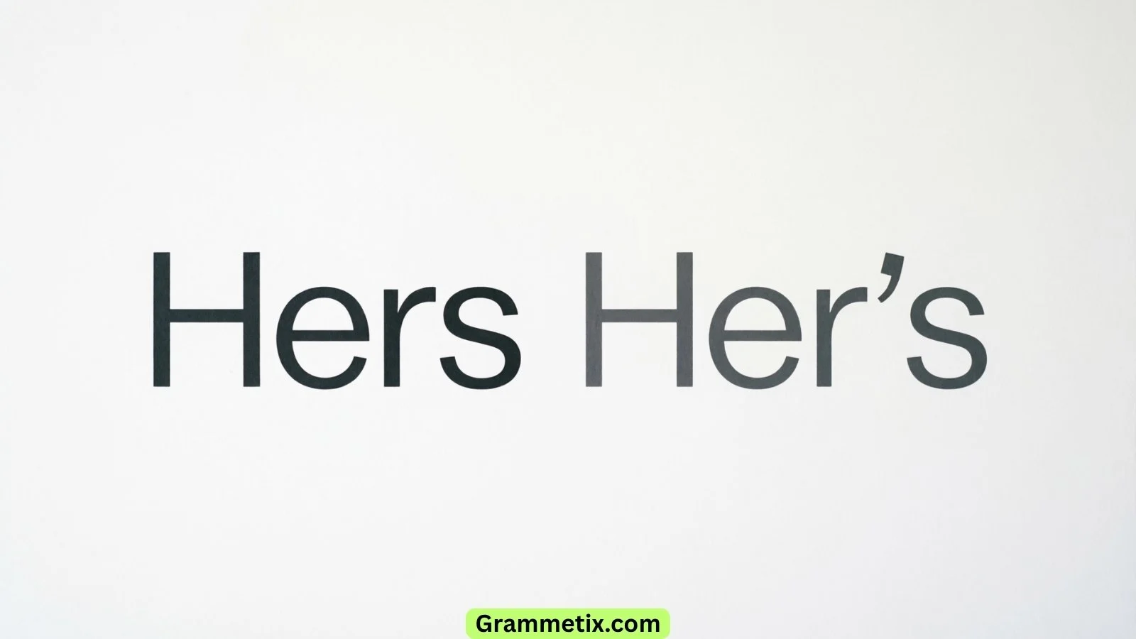 Hers or Her's