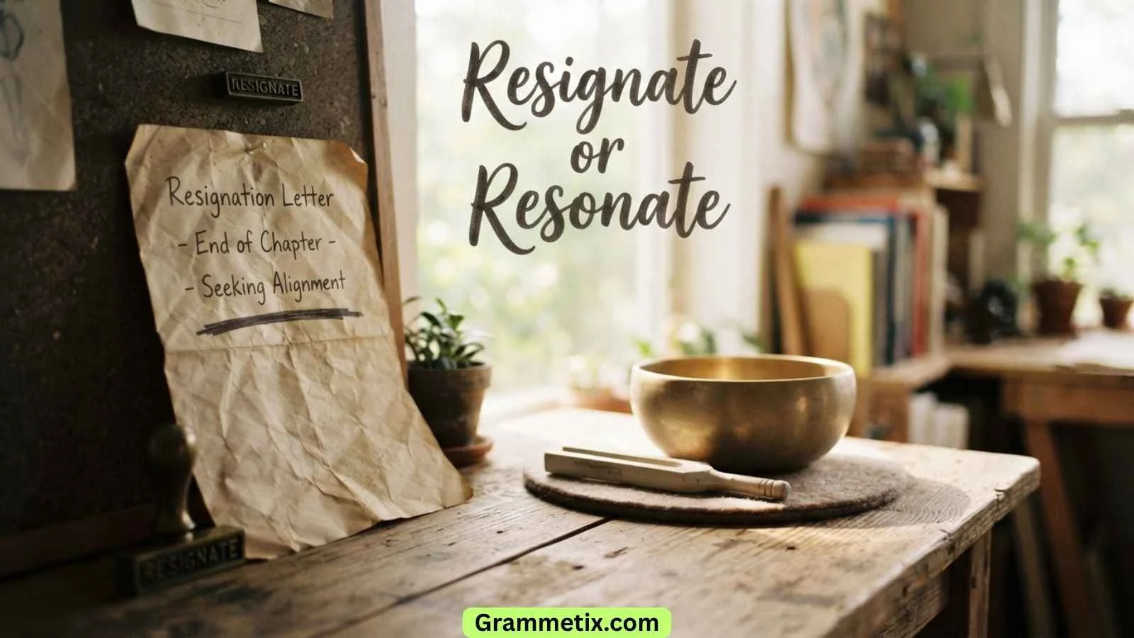Resignate or Resonate