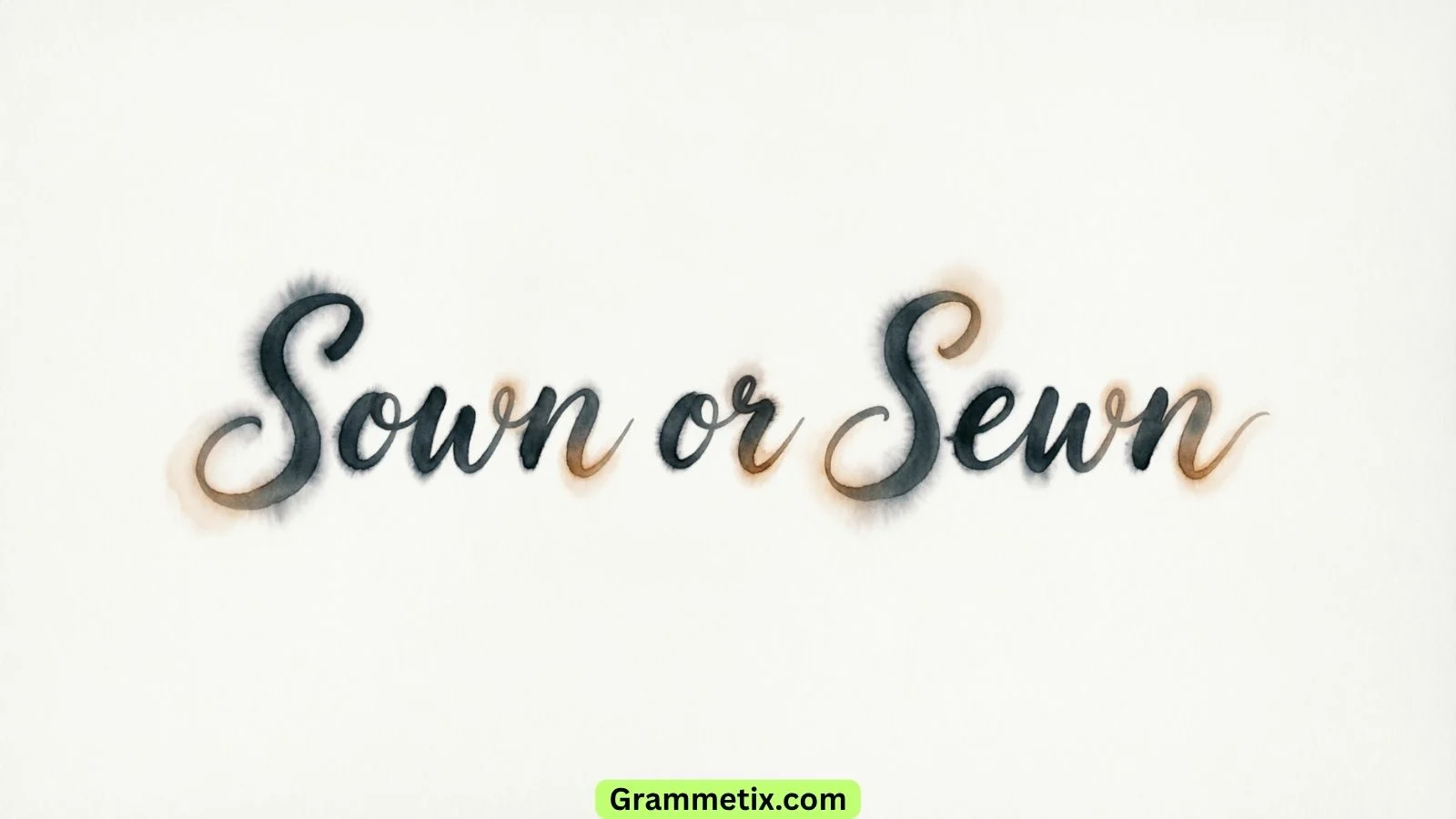 Sown or Sewn